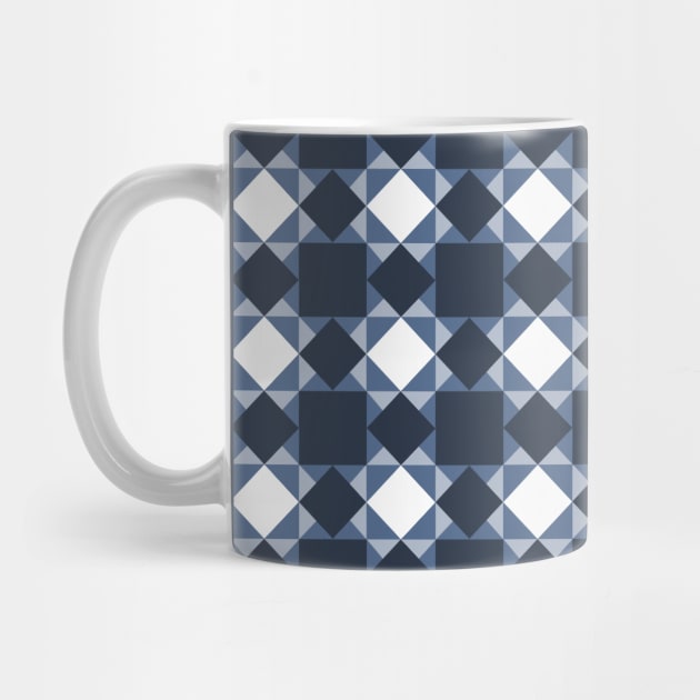 Blue and White Missouri Star Patchwork Pattern by Nuletto